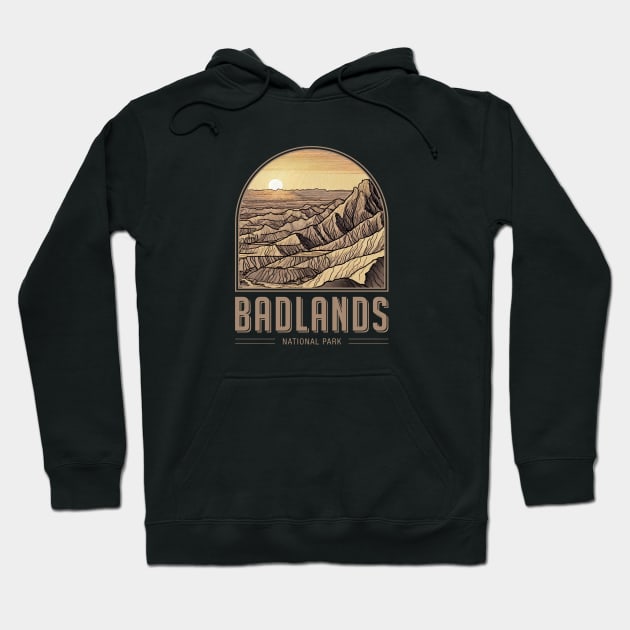 Badlands National Park Hoodie by Curious World